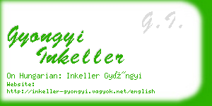 gyongyi inkeller business card